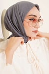Aya Serisi İnce Pamuk Eşarp Füme