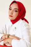 Bambu Kraş Eşarp Kırmızı