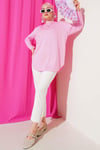 Basic Alt Dikişsiz Tunik Pembe