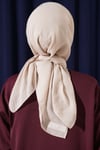 Basic Bambu Kraş Eşarp Bej