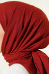 Basic Bambu Kraş Eşarp Bordo