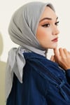 Basic Bambu Kraş Eşarp Gri