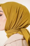 Basic Bambu Kraş Eşarp Kına Yeşili