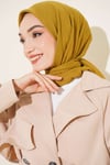 Basic Bambu Kraş Eşarp Kına Yeşili