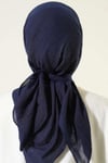 Basic Bambu Kraş Eşarp Koyu Lacivert