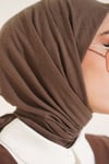 Basic Bambu Kraş Eşarp Koyu Vizon