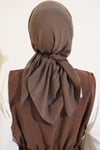 Basic Bambu Kraş Eşarp Koyu Vizon
