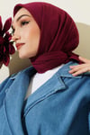 Basic Bambu Kraş Eşarp Vişne