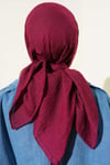 Basic Bambu Kraş Eşarp Vişne