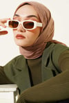 Basic Bambu Kraş Eşarp Vizon
