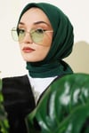 Basic Bambu Kraş Eşarp Zümrüt