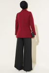 Basic Cepli Ceket Bordo