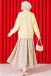 Basic Düşük Kollu Triko Tunik Sarı