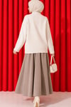 Basic Düşük Kollu Triko Tunik Taş