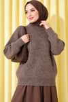 Basic Düşük Kollu Triko Tunik Vizon
