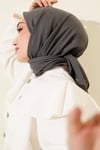 Basic Düz Kışlık Eşarp Füme