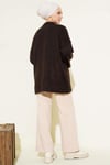 Basic Oversize Triko Tunik Acı Kahve