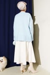 Basic Oversize Triko Tunik Bebe Mavi