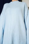 Basic Oversize Triko Tunik Bebe Mavi