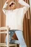 Basic Oversize Triko Tunik Bej
