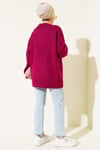 Basic Oversize Triko Tunik Vişne