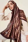Batik Akış Çizgili Soft Şal Kahve