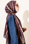 Batik Akış Çizgili Soft Şal Mürdüm