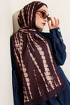 Batik Akış Çizgili Soft Şal Mürdüm