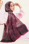 Batik Degrade Bambu Kraş Şal Bordo