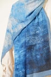 Batik Degrade Bambu Kraş Şal Soft Mavi