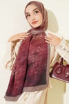 Batik Degrade Bambu Kraş Şal Vişne