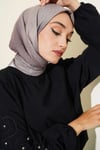 Batik Desen Bambu Kraş Eşarp Açık Vizon