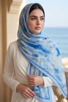 Batik Desen Şal Serisi Bebe Mavisi