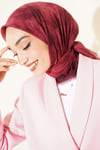 Batik Desen Soft Kraş Serisi Eşarp Bordo
