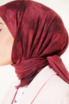 Batik Desen Soft Kraş Serisi Eşarp Bordo
