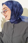Batik Desen Soft Kraş Serisi Eşarp Lacivert