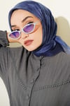 Batik Desen Soft Kraş Serisi Eşarp Lacivert