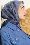 Batik Desen Soft Kraş Serisi Eşarp Mavi