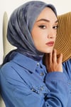 Batik Desen Soft Kraş Serisi Eşarp Mavi