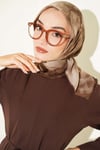 Batik Desen Soft Kraş Serisi Eşarp Sütlü Kahve