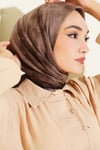 Batik Desen Soft Kraş Serisi Eşarp Vizon