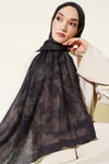 Batik Desenli Bambu Kraş Şal Antrasit