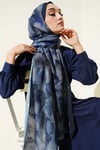 Batik Desenli Bambu Kraş Şal Saks