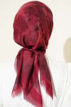 Batik Desenli Soft Eşarp Bordo