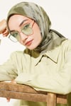 Batik Desenli Soft Eşarp Haki