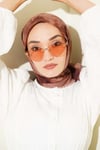 Batik Desenli Soft Eşarp Sütlü Kahve
