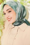 Batik Desenli Soft Eşarp Zümrüt