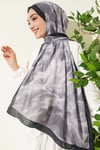 Batik Ebruli Bambu Kraş Şal Siyah