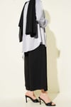 Bel Lastikli Basic Pantolon Etek Siyah