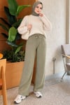 Bel Lastikli Fitilli Kaşkorse Pantolon Çağla Yeşili